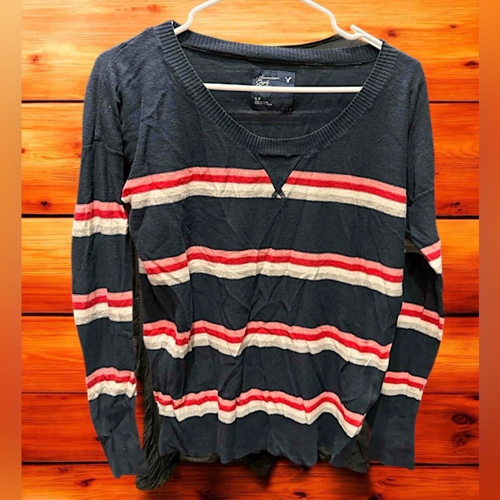 American eagle outfitters Striped Navy Sweater SMALL
